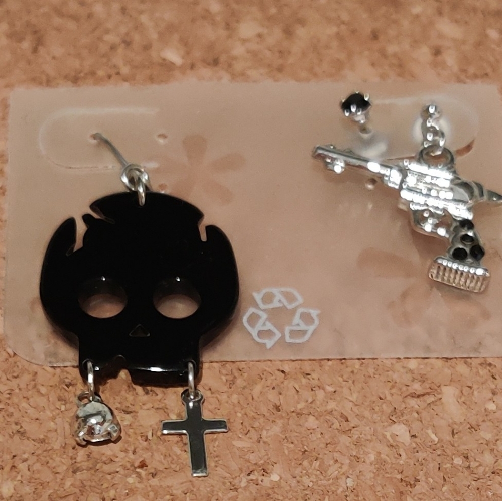 3 Pack Punk Rock Style Earrings